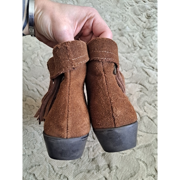 Sam Edelman Leather Fringe Cuffed Ankle Booties - Picture 5 of 7